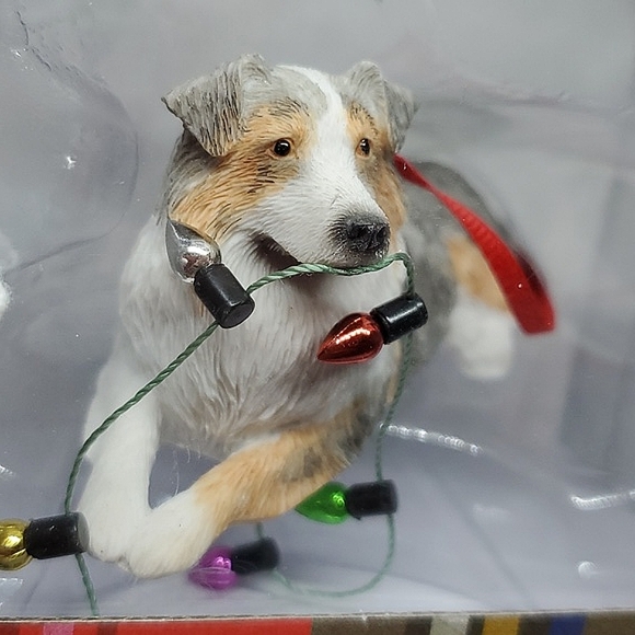 Christmas Tree Ornament Rough Collie Pup - Picture 1 of 10